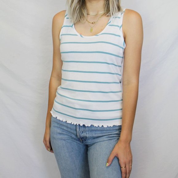 Chaser Square Vented Back Striped Tank - Picture 2 of 2